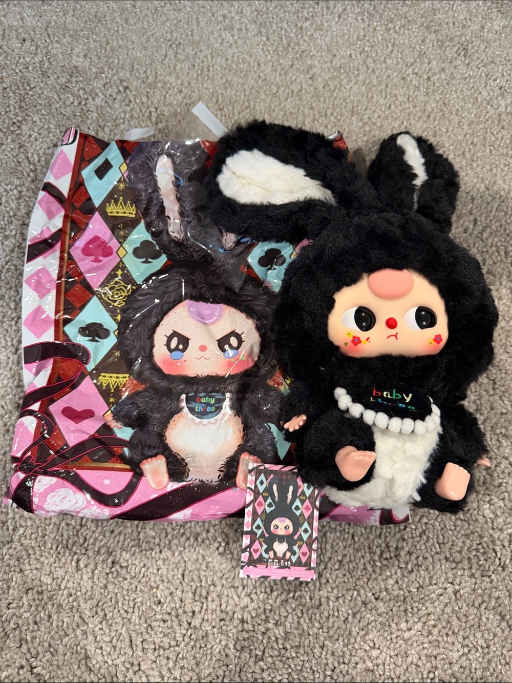 Brand New Baby Three Lily Rabbit Town Plush - Black Bunny